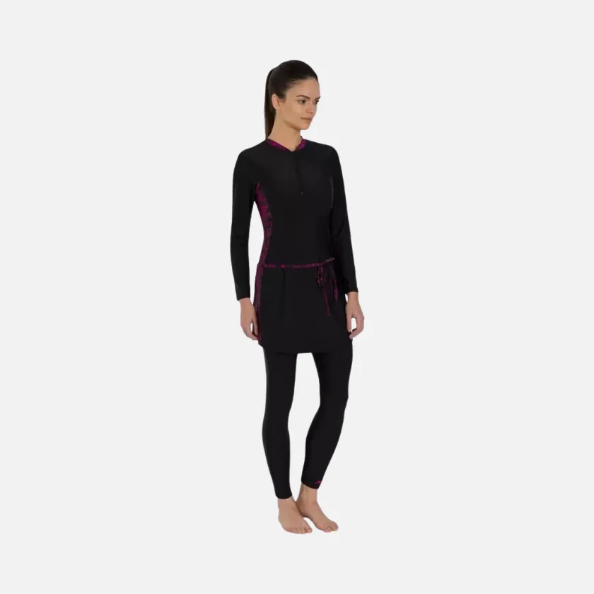 Speedo BoomSplice Two Piece Women's Full Body Suit -Black/ElectricPink