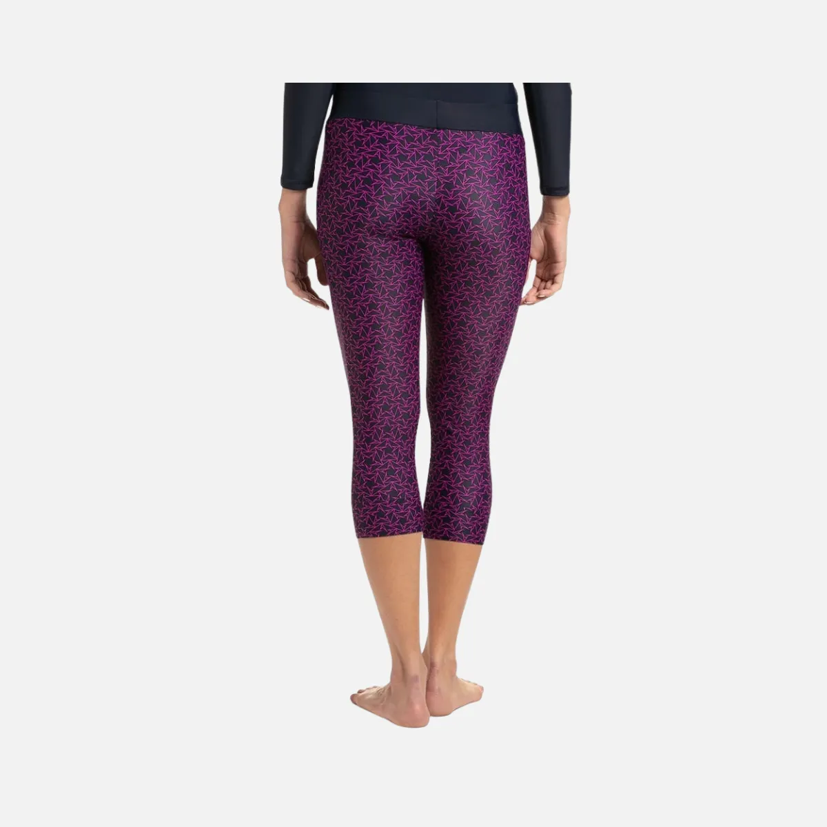 Speedo Boomstar Allover Printed Active Women's Capri -True Navy/Electric Pink