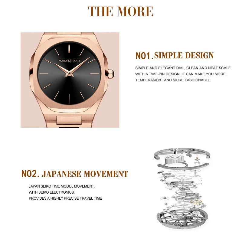 Square Dial Waterproof Women's Watch