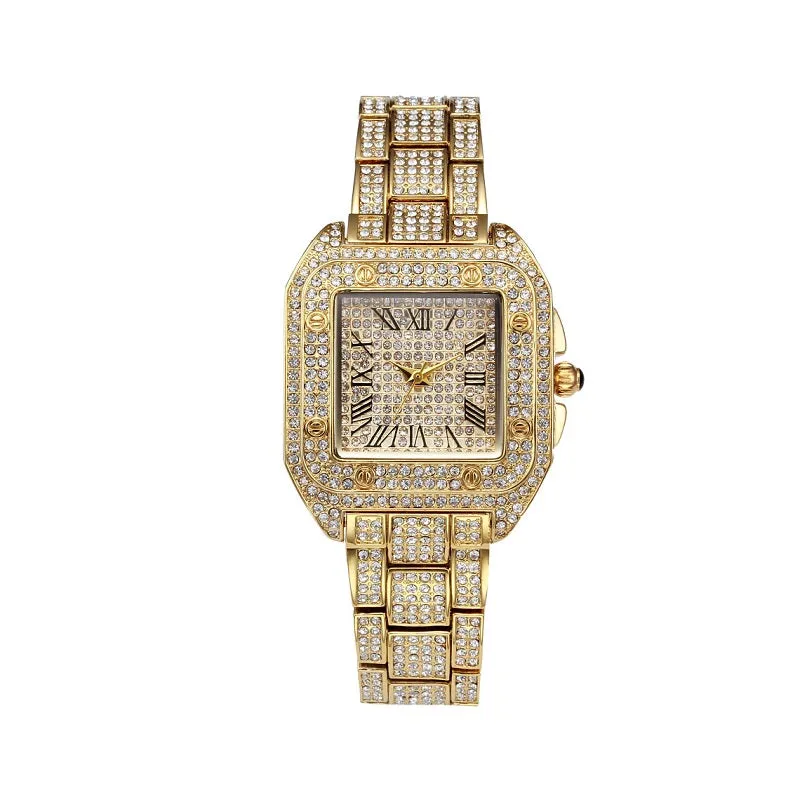 Square Full Of Diamond Quartz Women's Watch