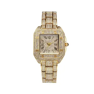 Square Full Of Diamond Quartz Women's Watch