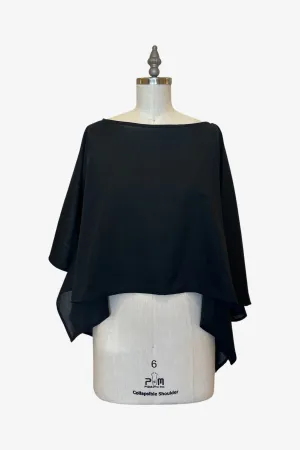 Square Top | Black Organic Batiste