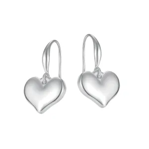 Stainless Steel Heart Drop Earrings