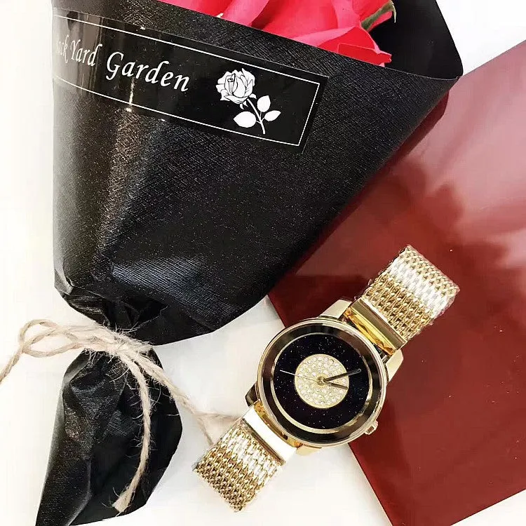 Stainless Steel Mesh Strap Women's Watch