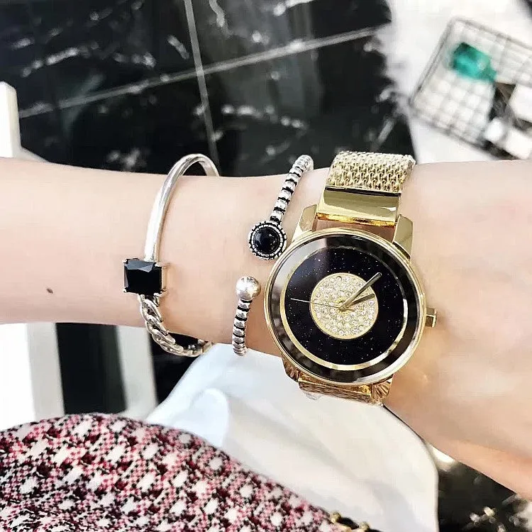 Stainless Steel Mesh Strap Women's Watch