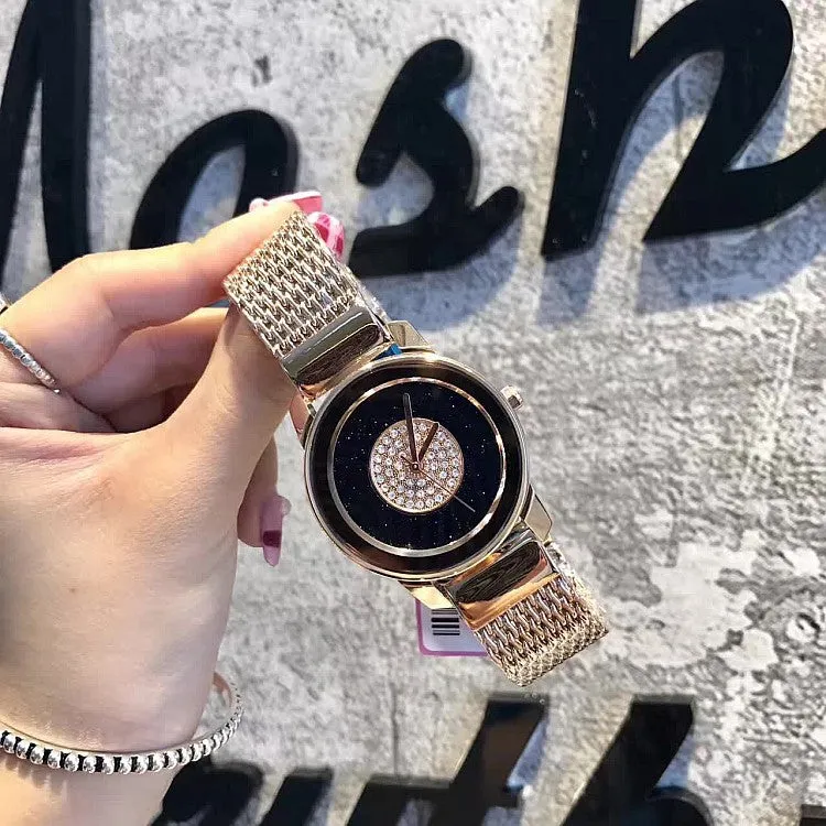 Stainless Steel Mesh Strap Women's Watch