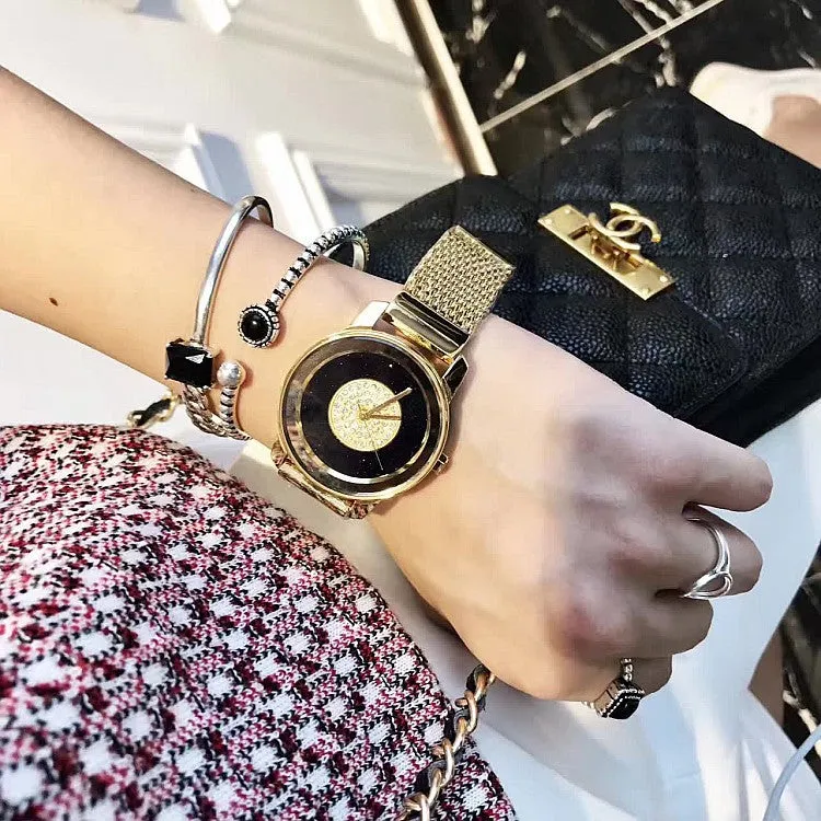 Stainless Steel Mesh Strap Women's Watch