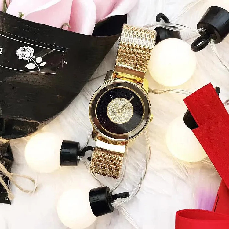 Stainless Steel Mesh Strap Women's Watch