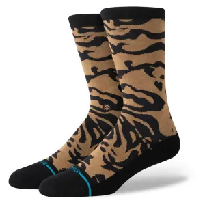 Stance Socks Animalistic Crew - Black / Brown