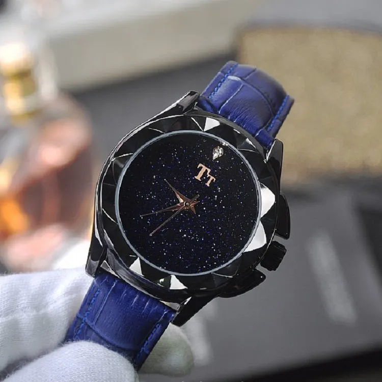 Starry Dial Black Shell Women's Watch