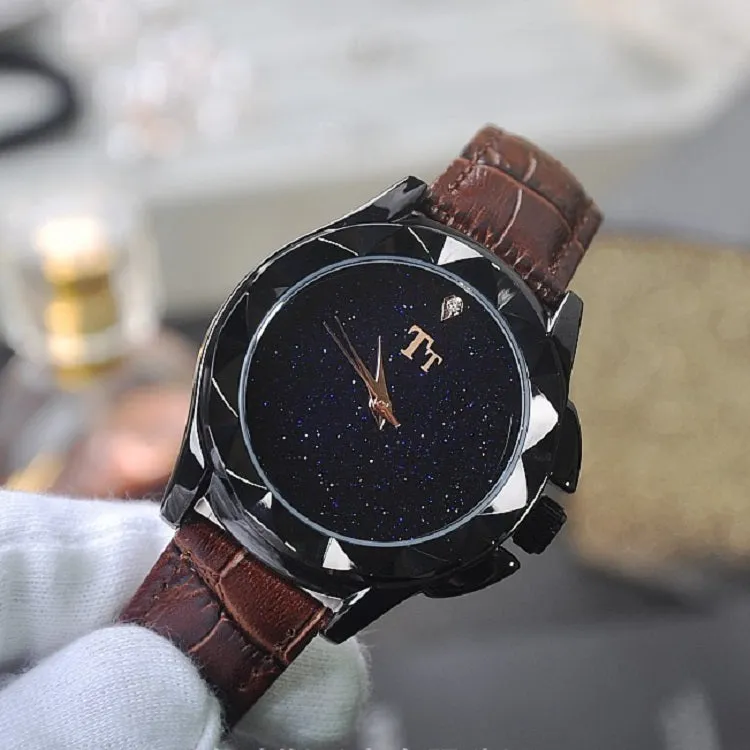 Starry Dial Black Shell Women's Watch
