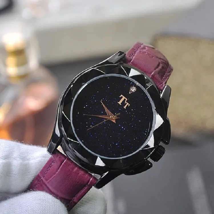 Starry Dial Black Shell Women's Watch