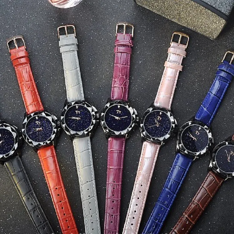 Starry Dial Black Shell Women's Watch