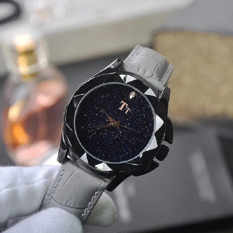 Starry Dial Black Shell Women's Watch