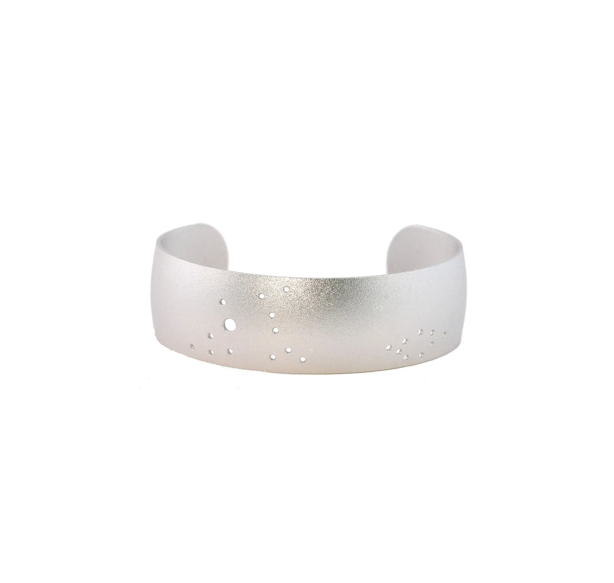 Sterling Silver Dipped Zodiac Constellation Cuff Bracelet, All 12 Signs: Aries through Pisces