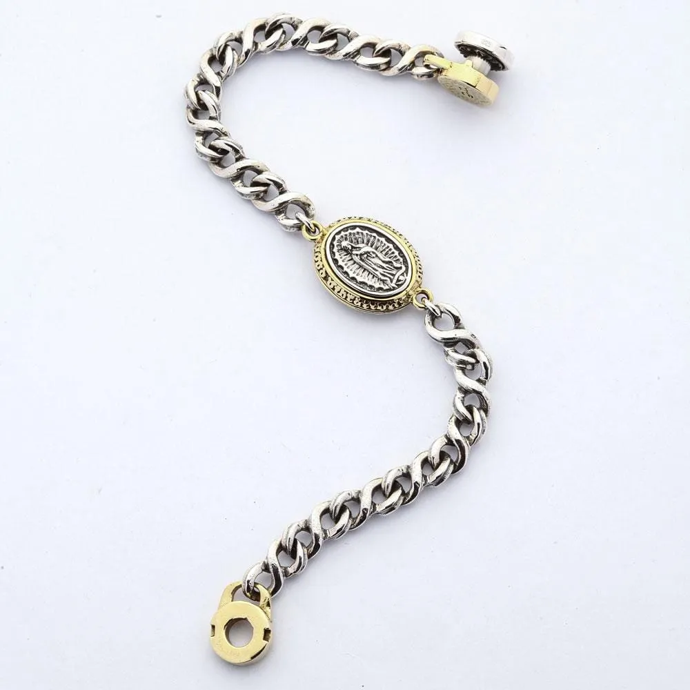 Sterling Silver Mary Womens Bracelet