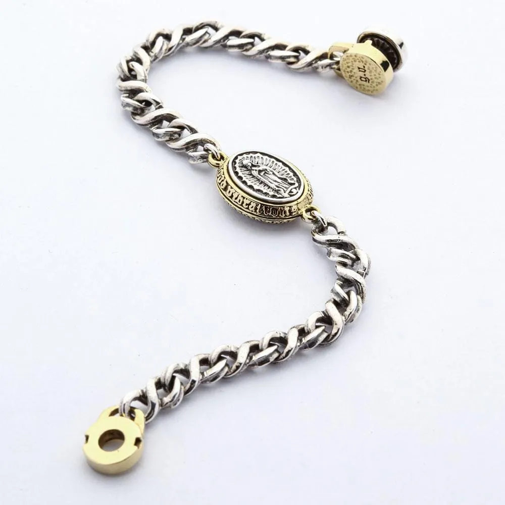 Sterling Silver Mary Womens Bracelet