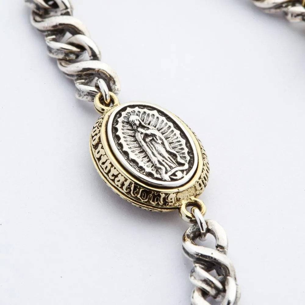 Sterling Silver Mary Womens Bracelet