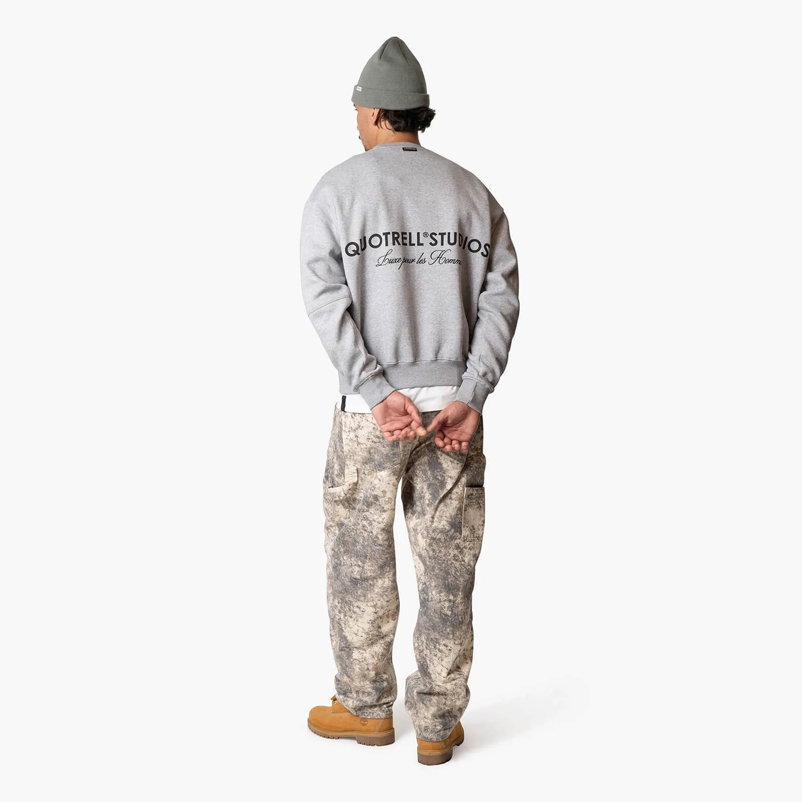 STUDIOS CREWNECK | GREY MELEE/BLACK