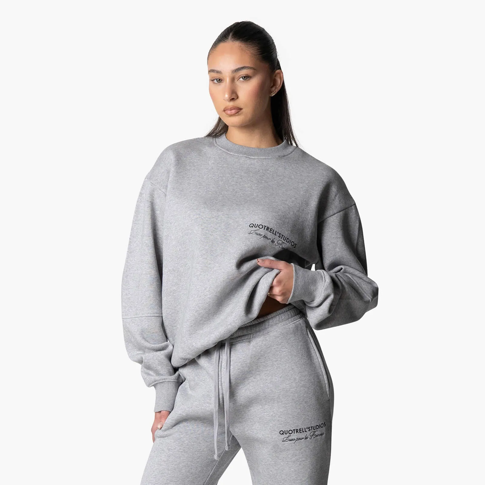 STUDIOS CREWNECK | GREY MELEE/BLACK