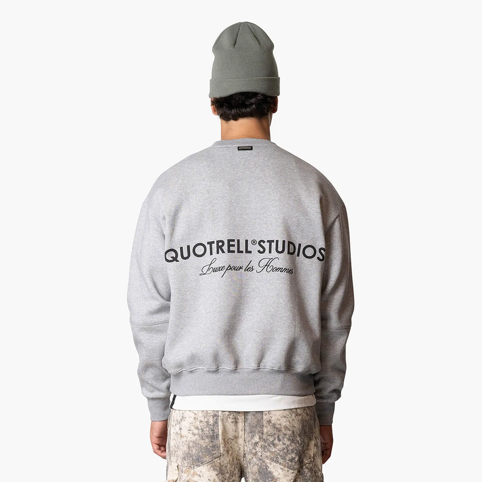 STUDIOS CREWNECK | GREY MELEE/BLACK