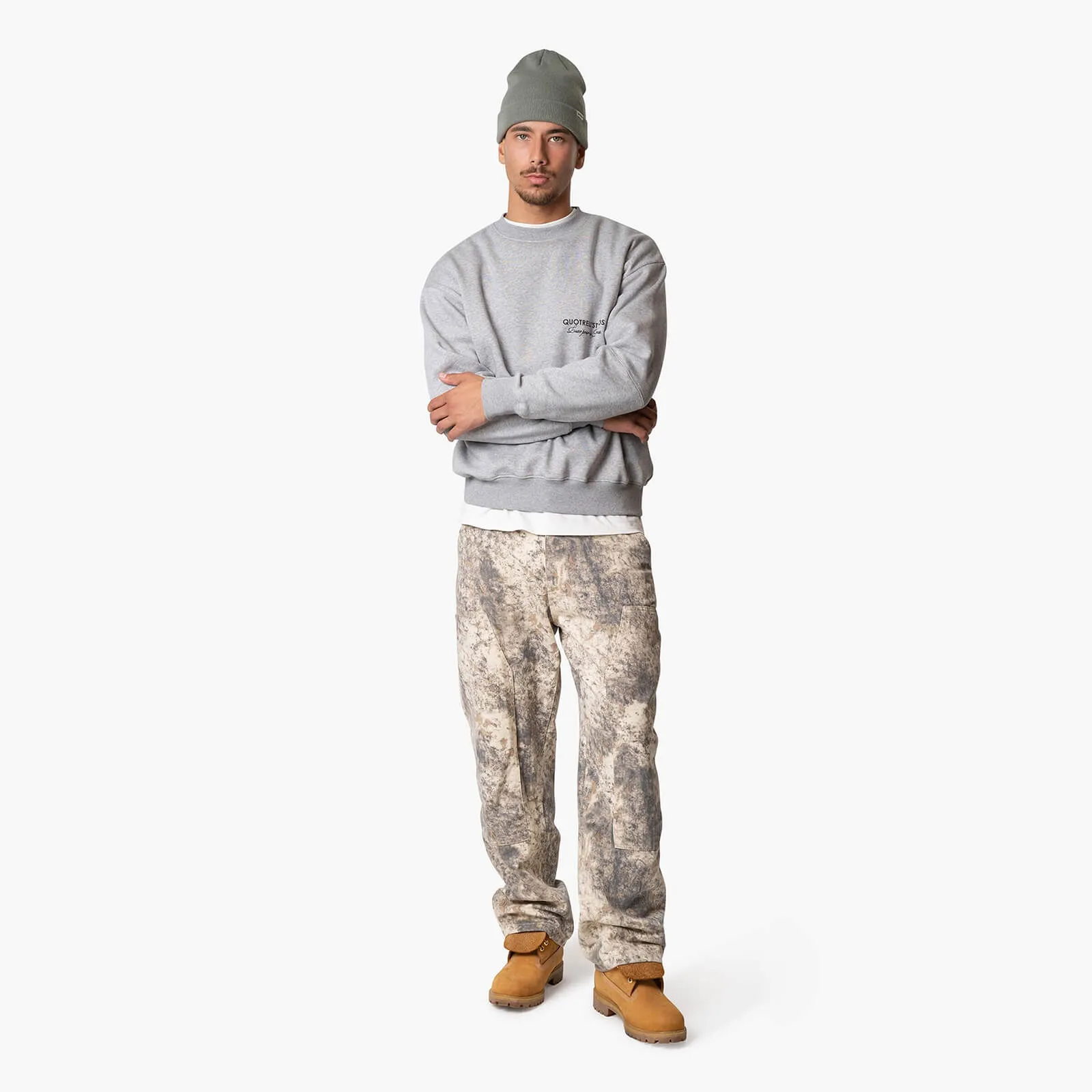 STUDIOS CREWNECK | GREY MELEE/BLACK