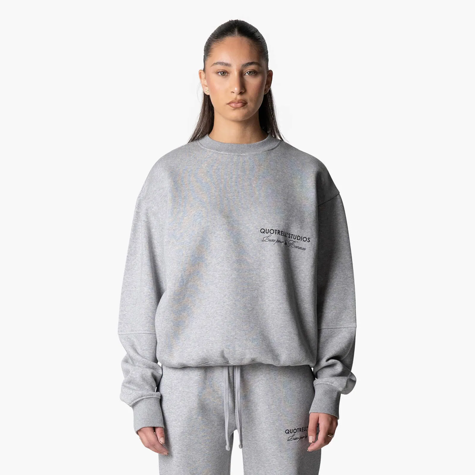 STUDIOS CREWNECK | GREY MELEE/BLACK