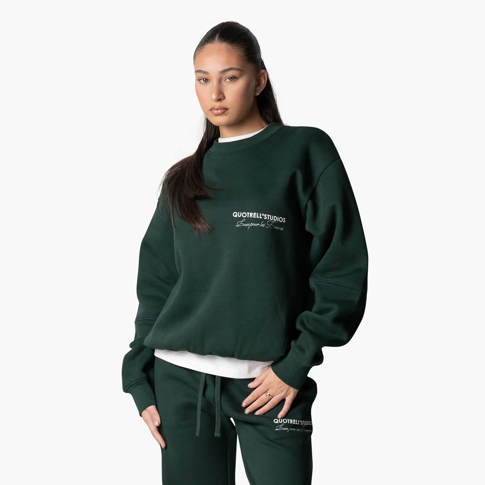 STUDIOS CREWNECK | PETROL/WHITE