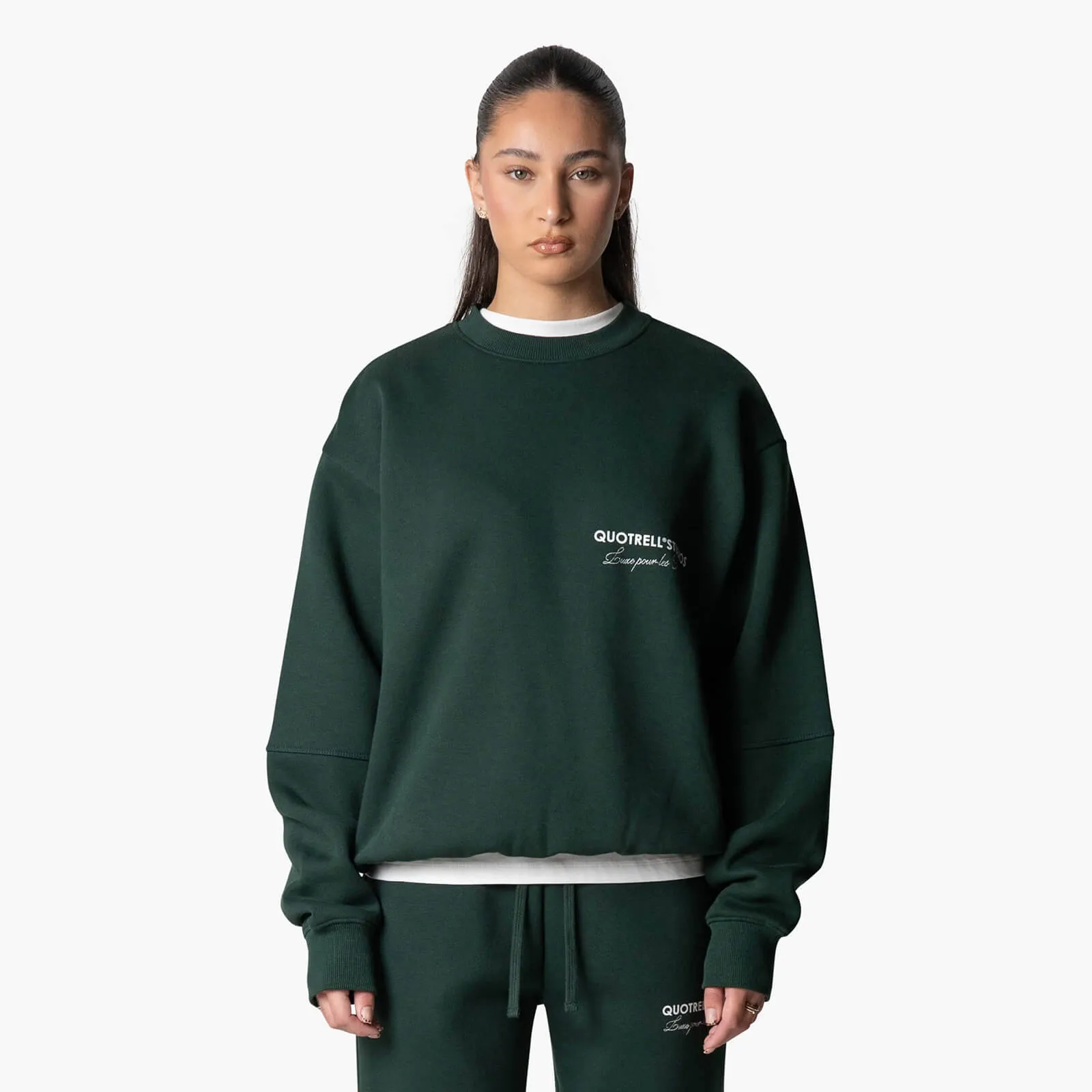 STUDIOS CREWNECK | PETROL/WHITE