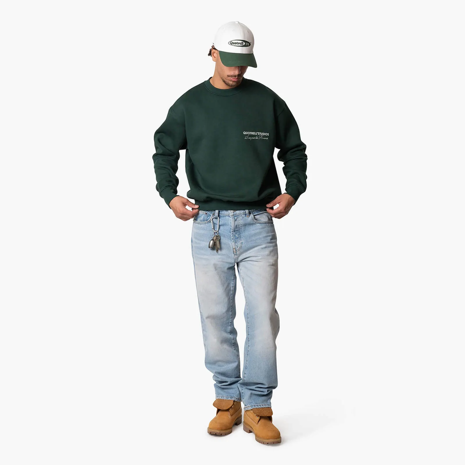 STUDIOS CREWNECK | PETROL/WHITE