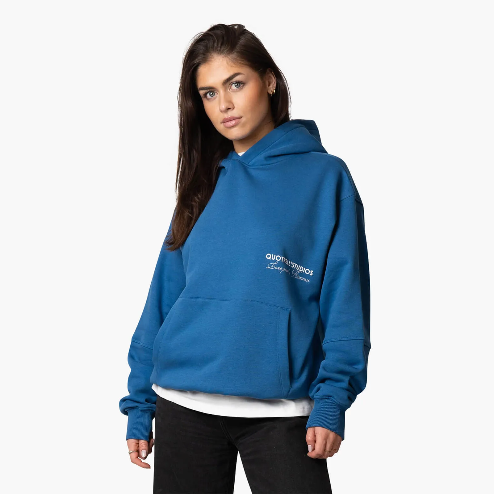 STUDIOS HOODIE | COBALT/WHITE