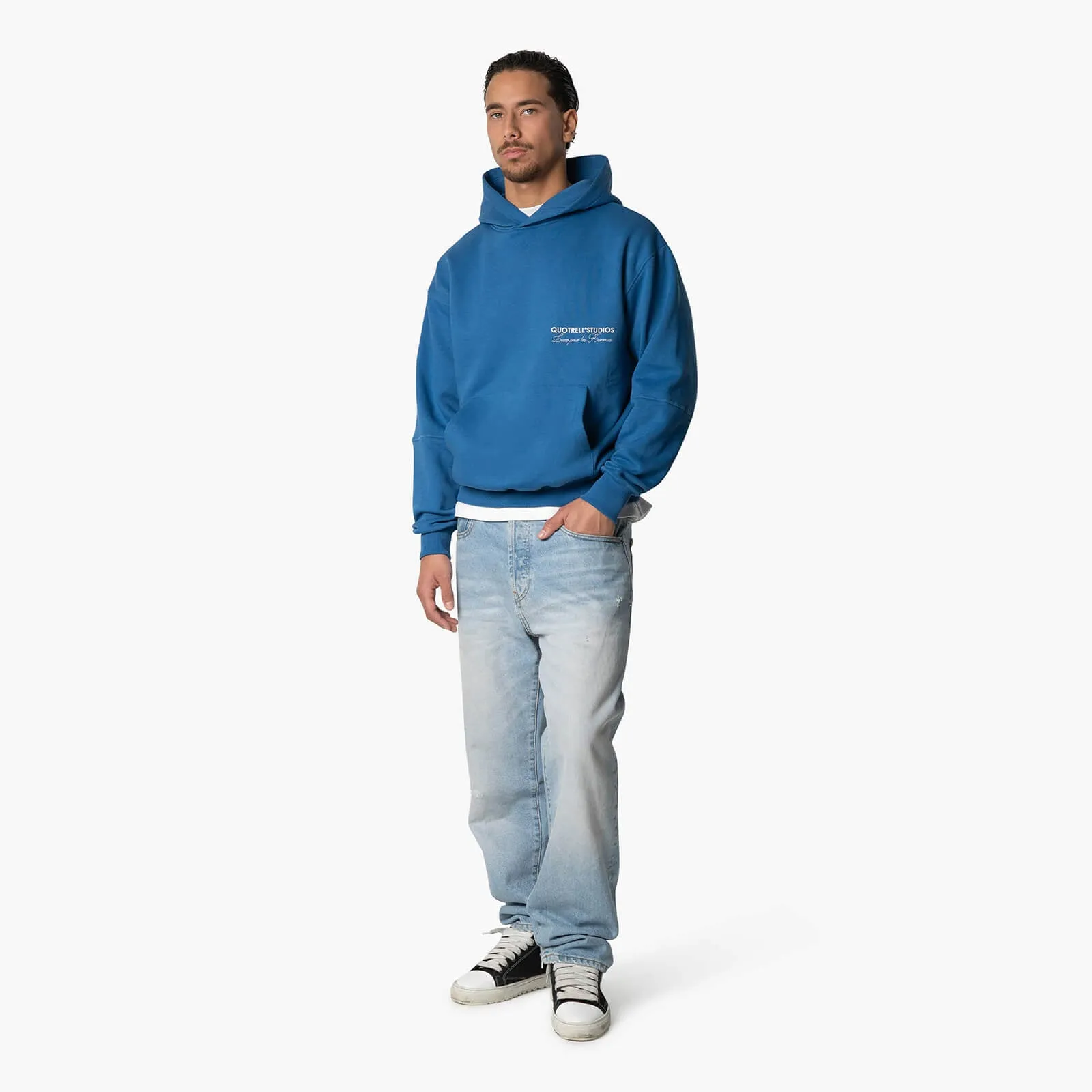 STUDIOS HOODIE | COBALT/WHITE