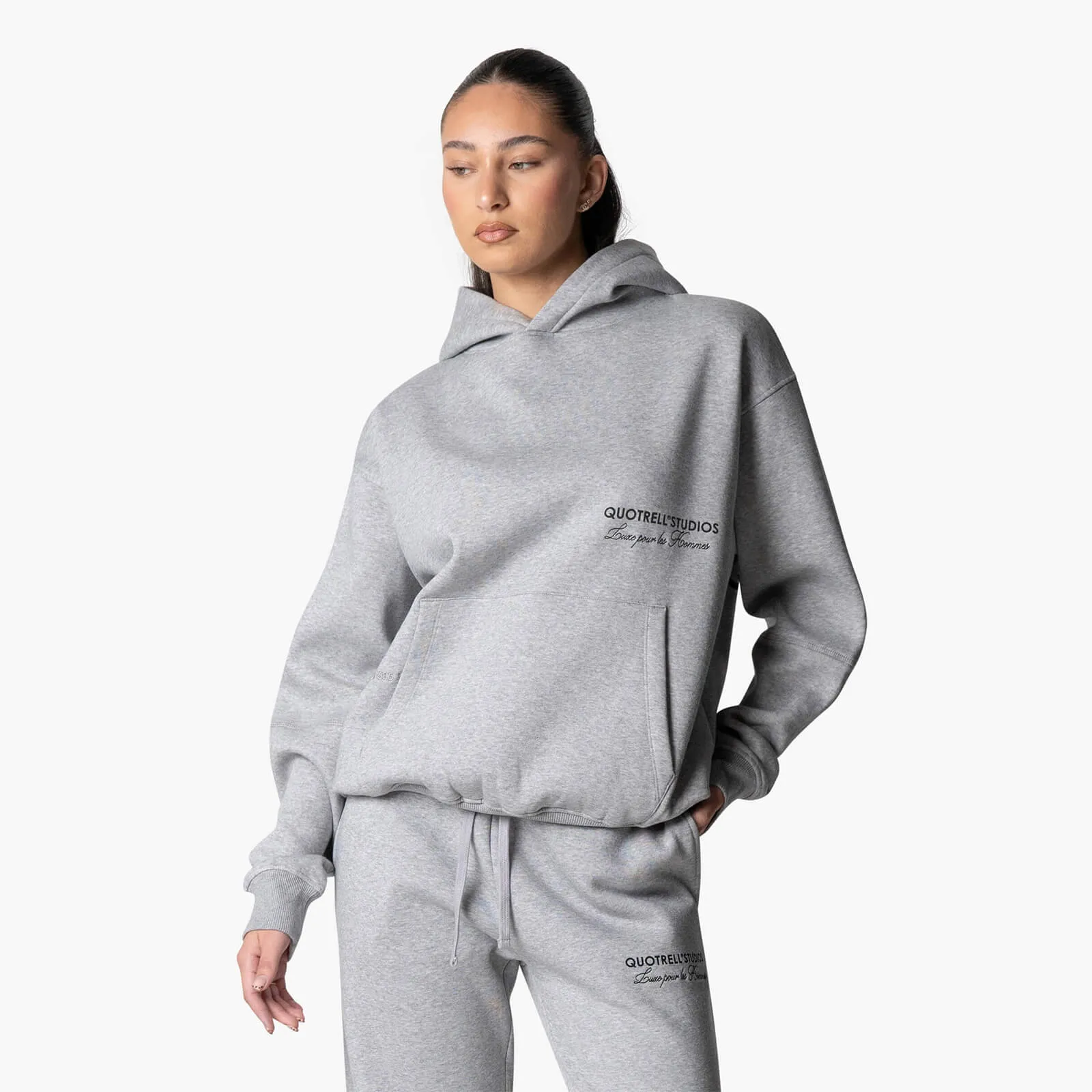 STUDIOS HOODIE | GREY MELEE/BLACK