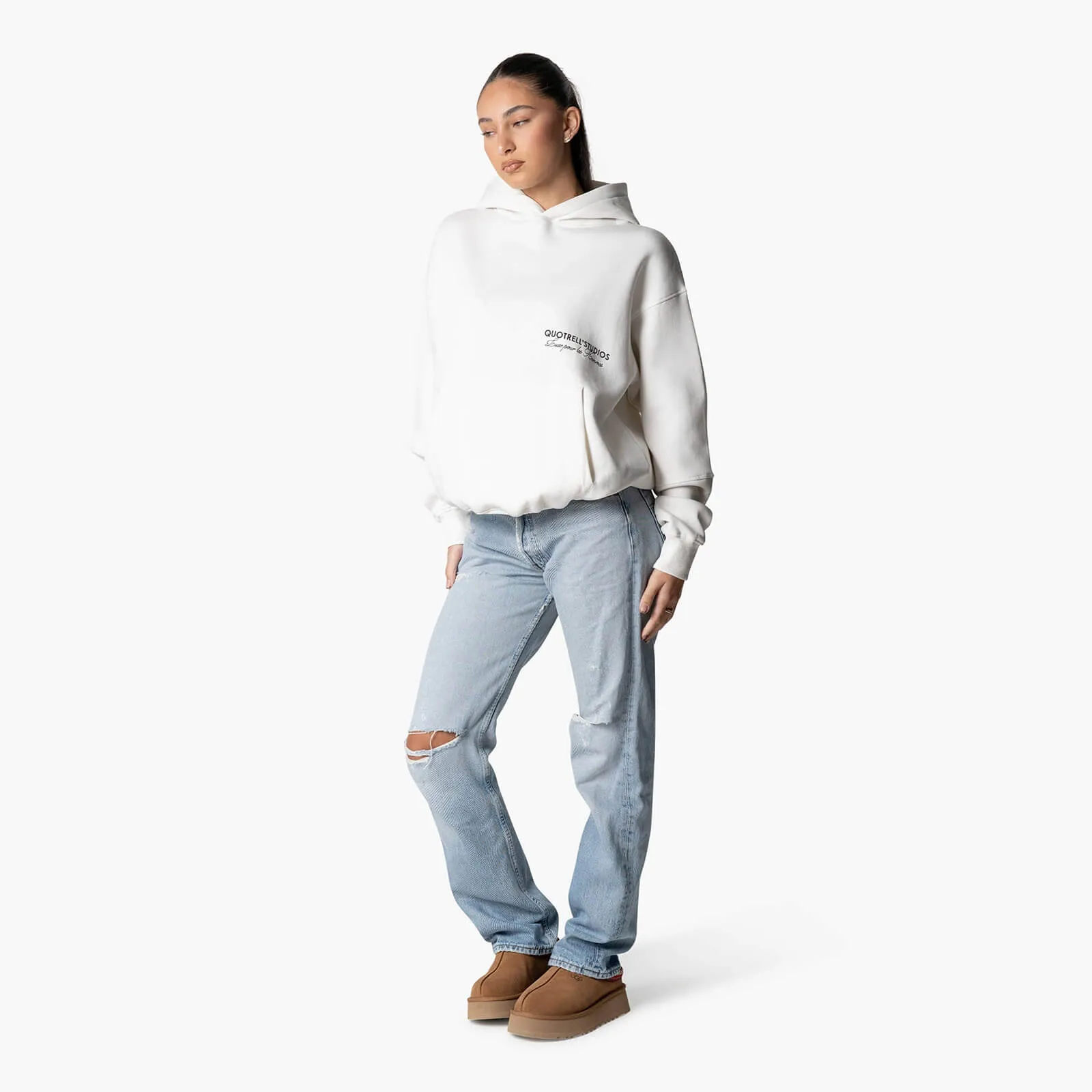 STUDIOS HOODIE | OFF WHITE/BLACK