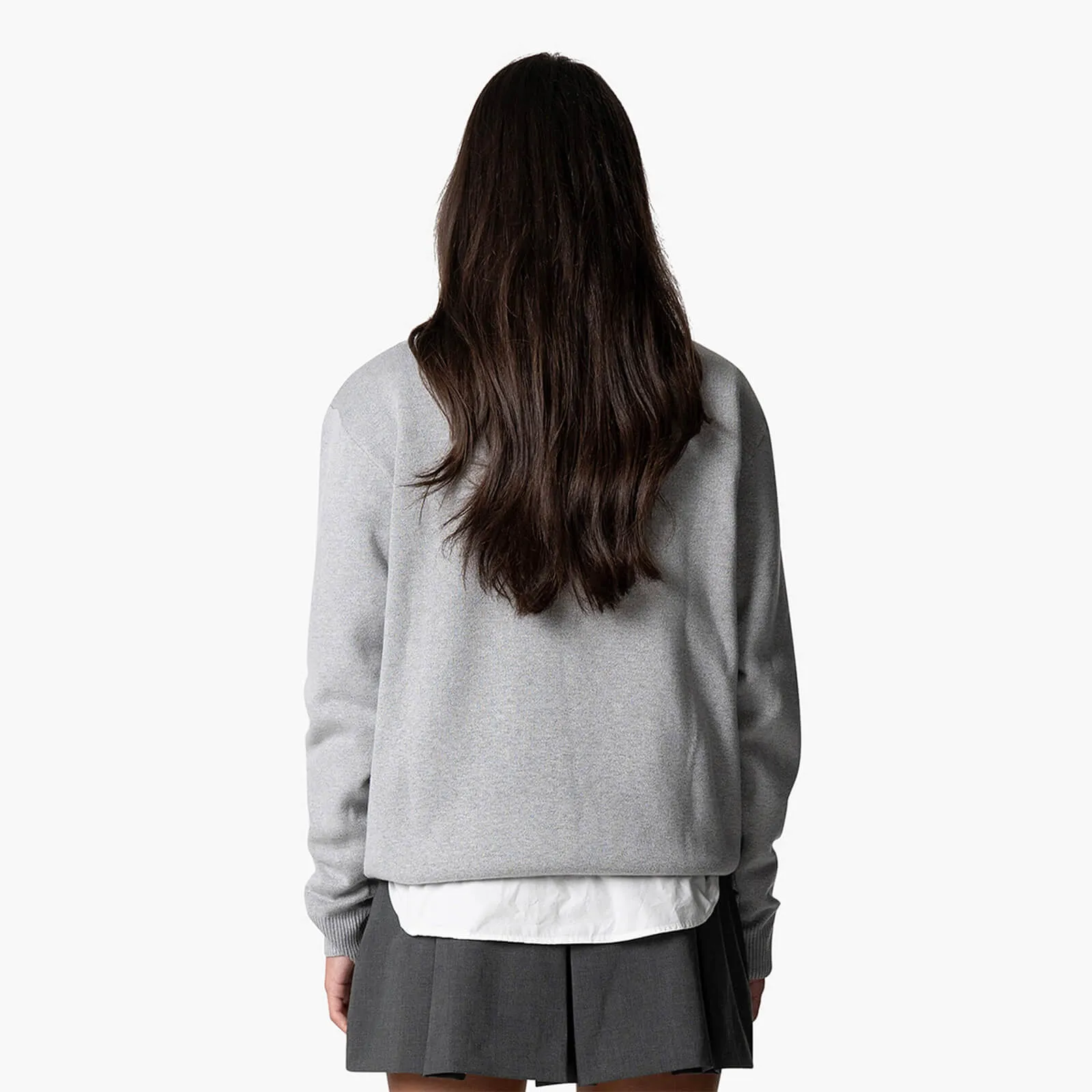 STUDIOS KNITTED CREWNECK | GREY MELEE/BLACK