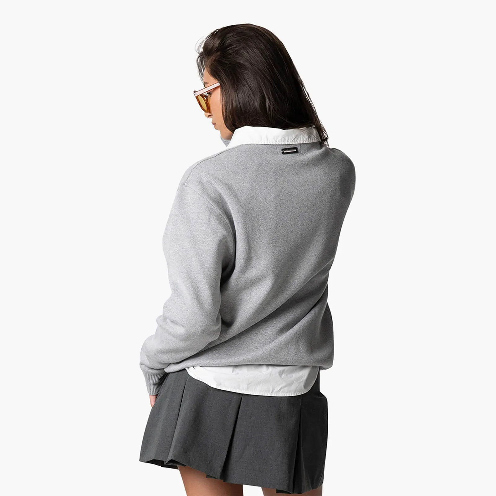 STUDIOS KNITTED CREWNECK | GREY MELEE/BLACK