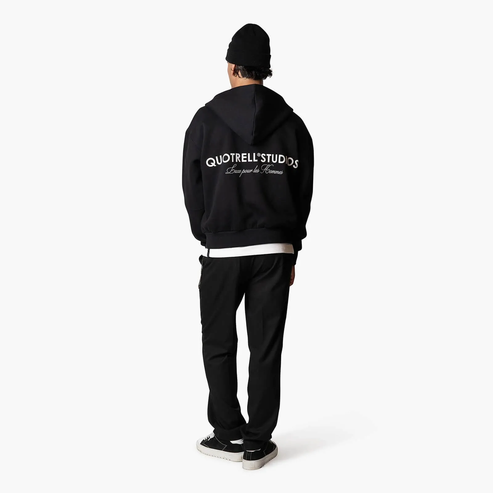 STUDIOS ZIP HOODIE | BLACK/WHITE