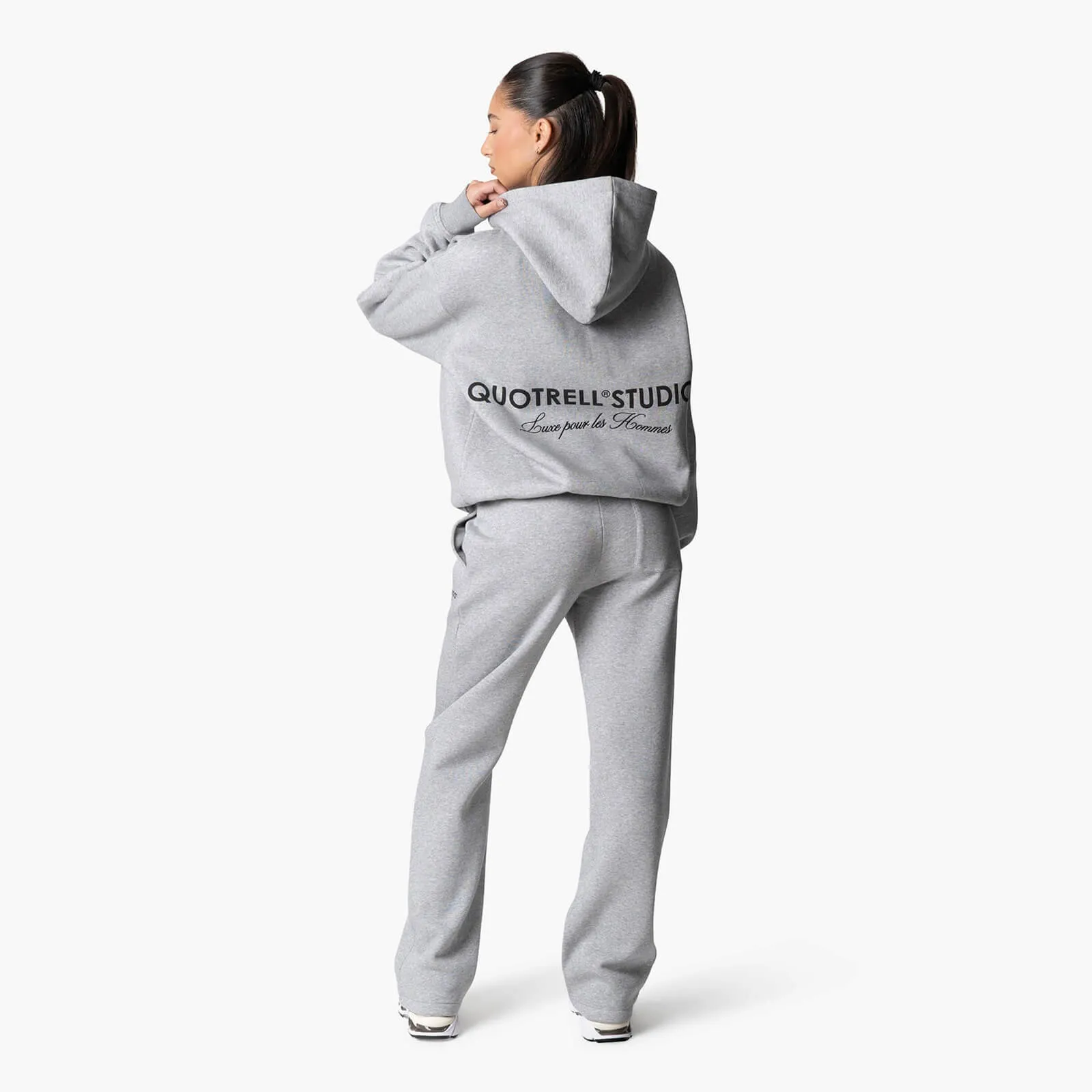 STUDIOS ZIP HOODIE | GREY MELEE/BLACK