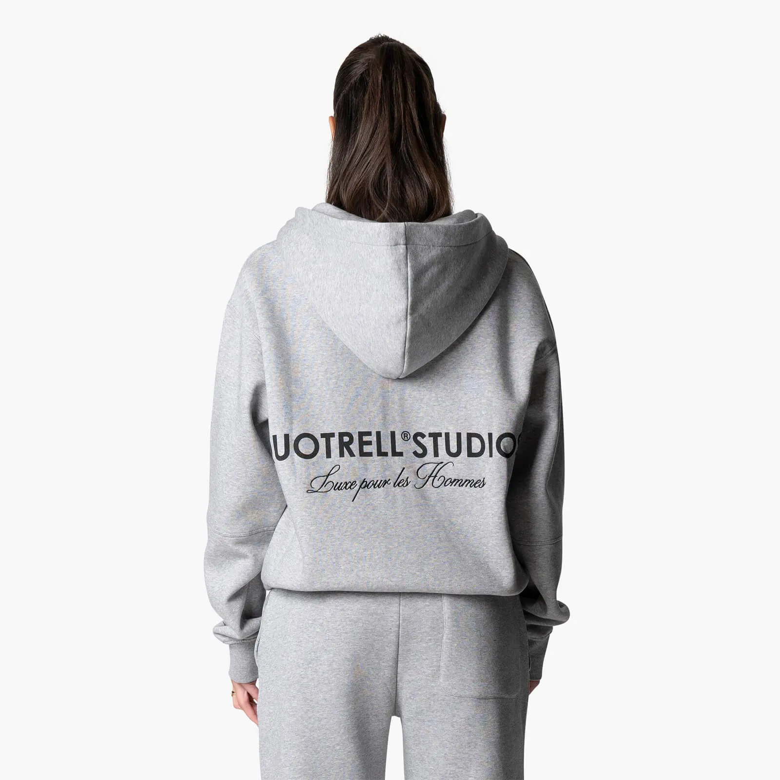 STUDIOS ZIP HOODIE | GREY MELEE/BLACK