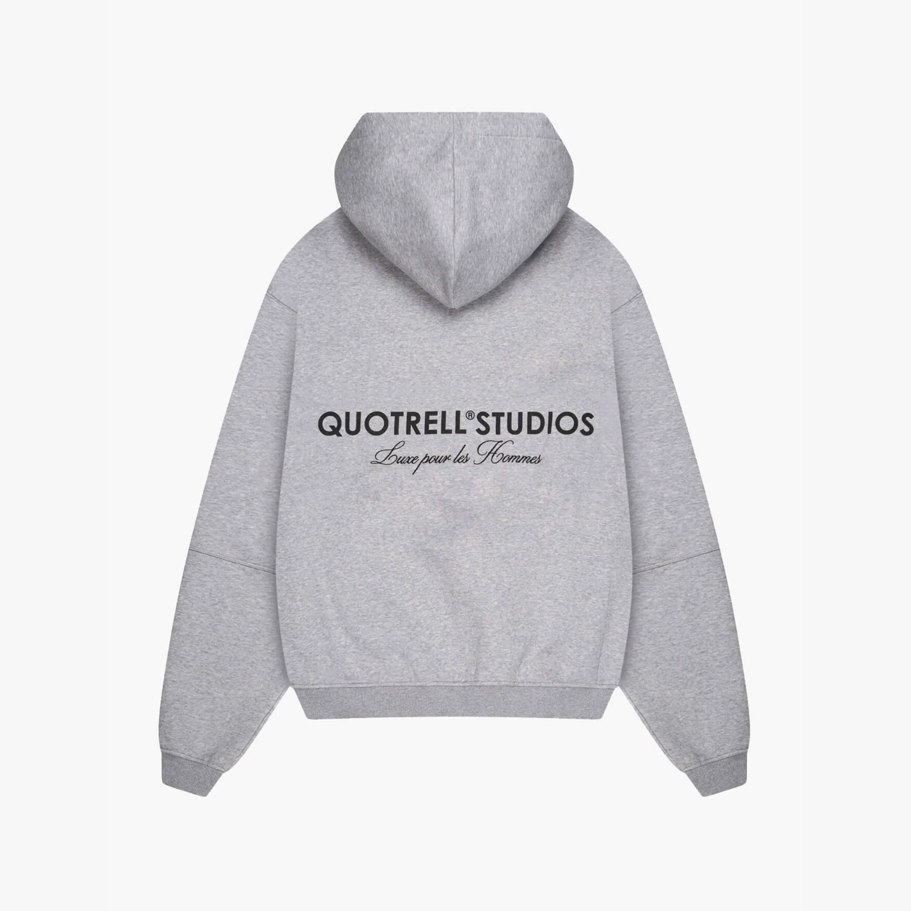 STUDIOS ZIP HOODIE | GREY MELEE/BLACK