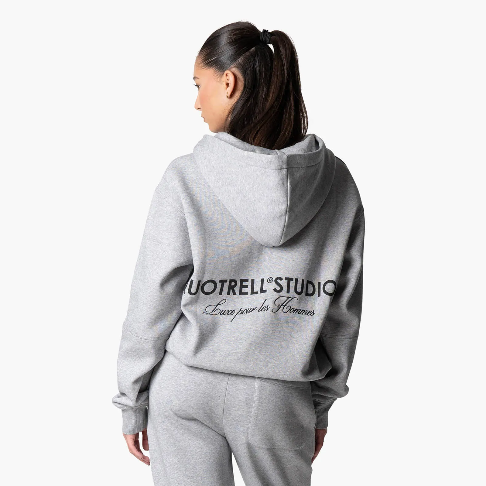 STUDIOS ZIP HOODIE | GREY MELEE/BLACK