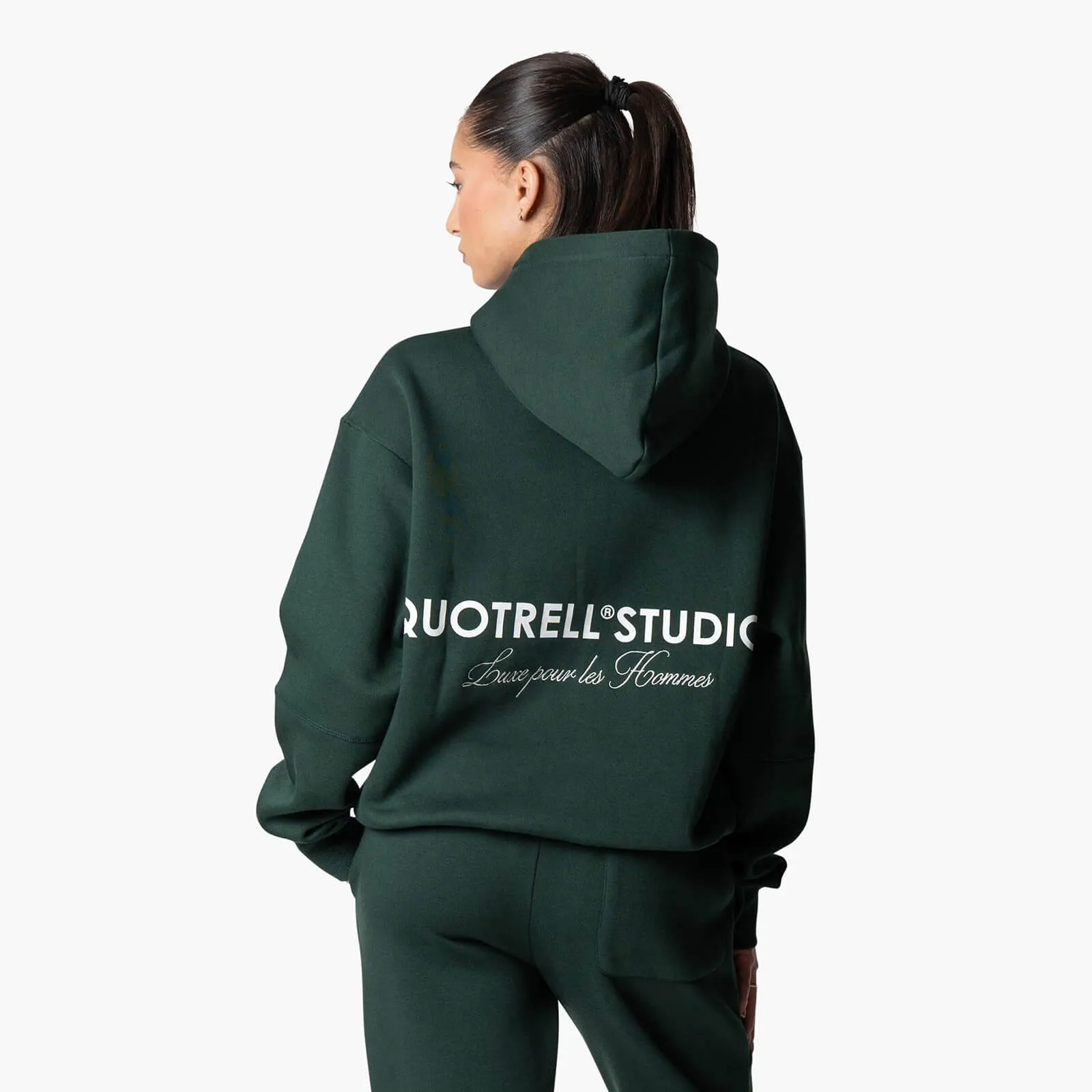 STUDIOS ZIP HOODIE | PETROL/WHITE