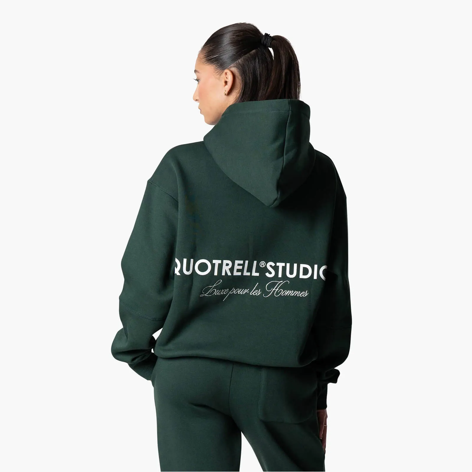 STUDIOS ZIP HOODIE | PETROL/WHITE