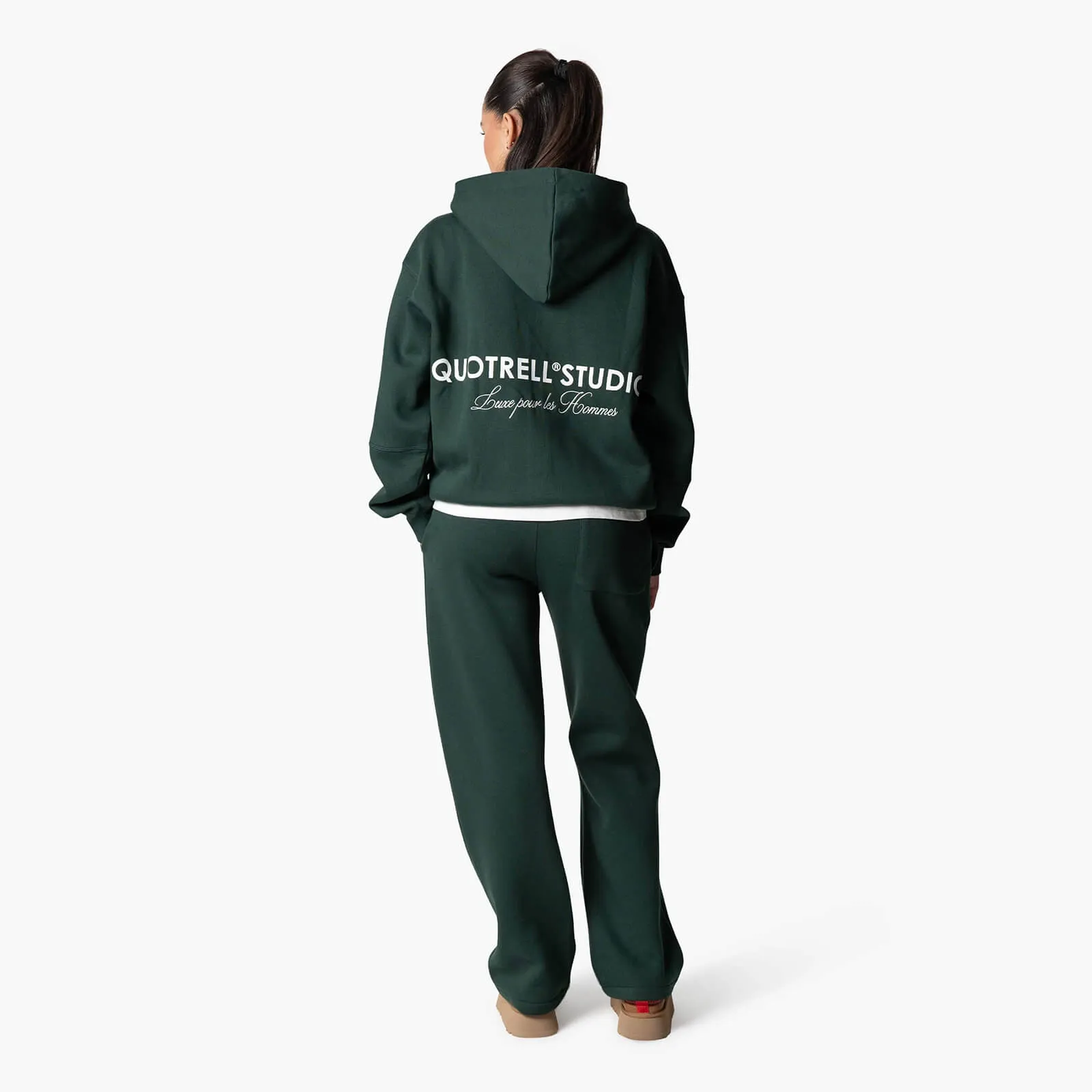 STUDIOS ZIP HOODIE | PETROL/WHITE