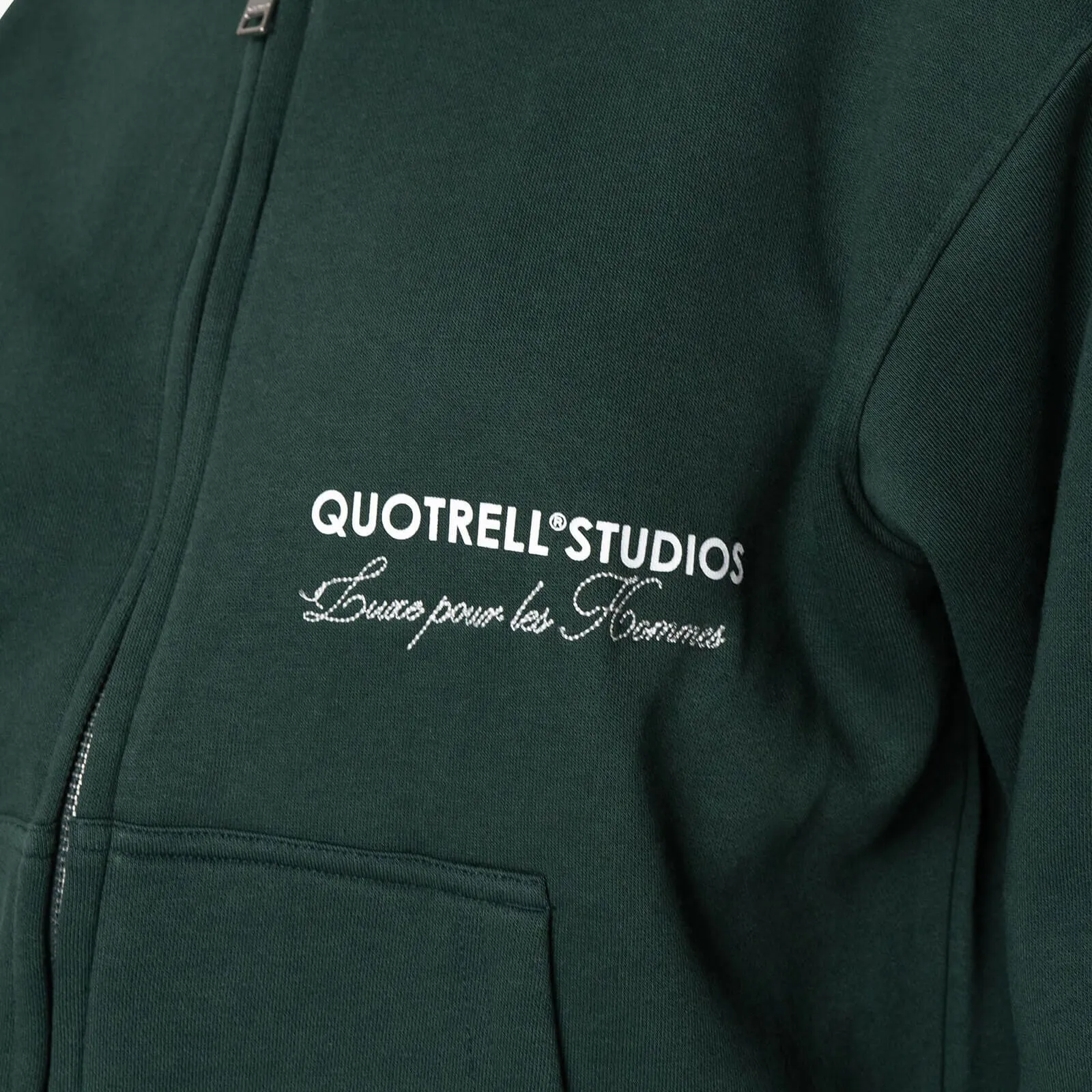STUDIOS ZIP HOODIE | PETROL/WHITE