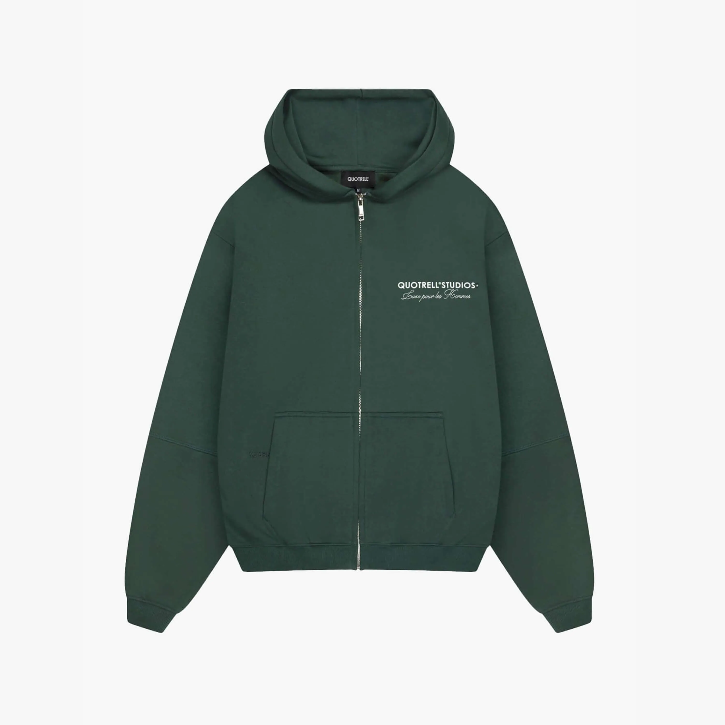 STUDIOS ZIP HOODIE | PETROL/WHITE