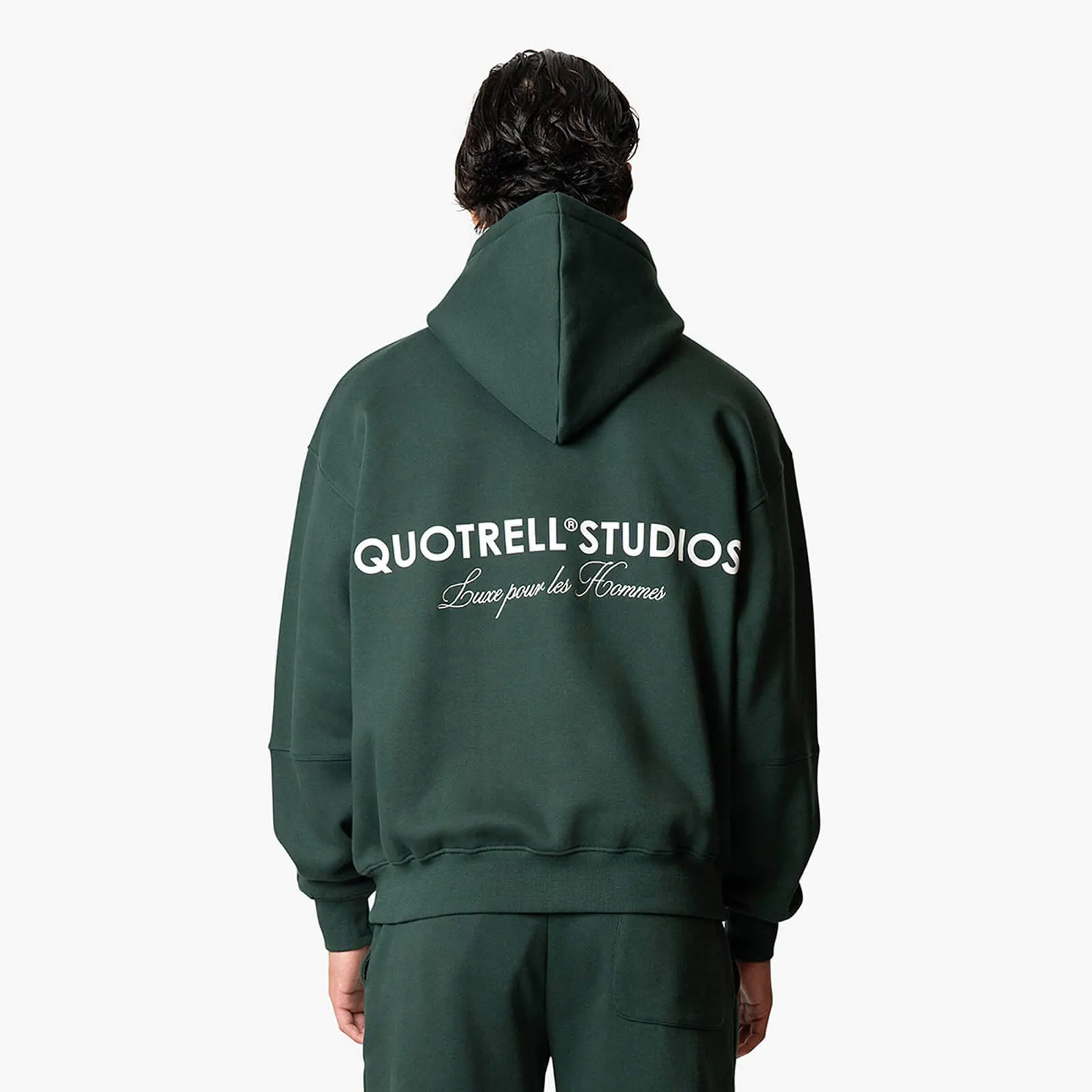STUDIOS ZIP HOODIE | PETROL/WHITE
