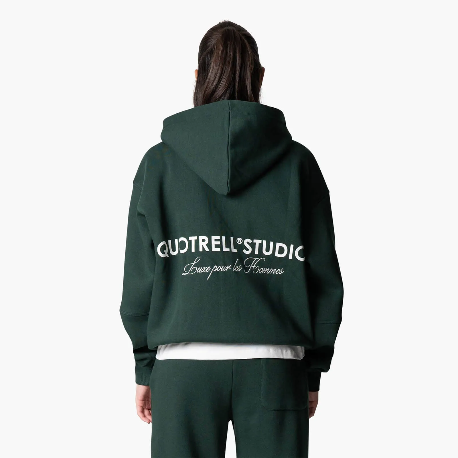 STUDIOS ZIP HOODIE | PETROL/WHITE