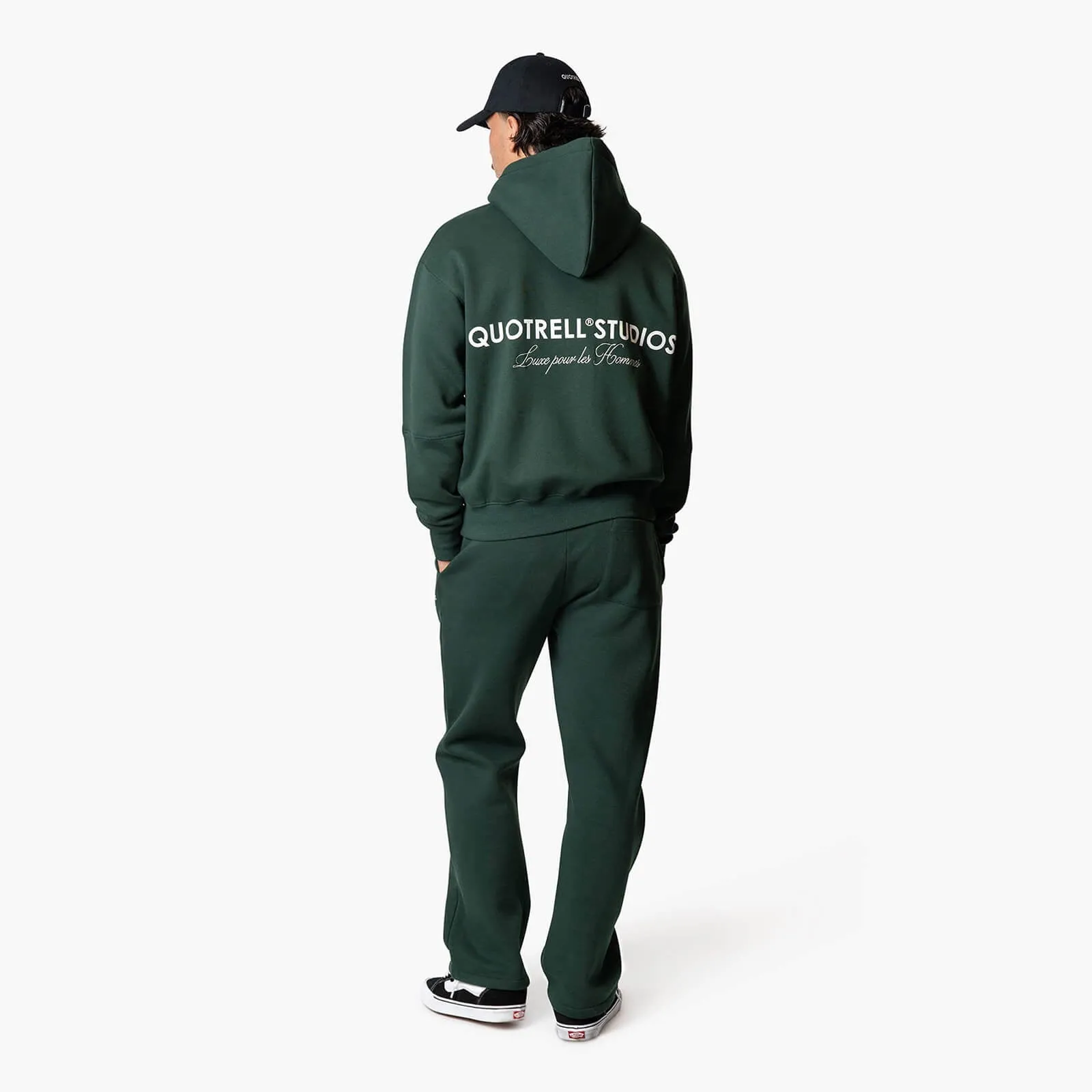 STUDIOS ZIP HOODIE | PETROL/WHITE
