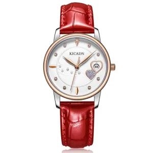 Stylish Heart-shaped Calendar Women's Watch